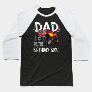 Mens Monster Truck Party Dad Of Birthday Boy Tank Top Baseball T-Shirt